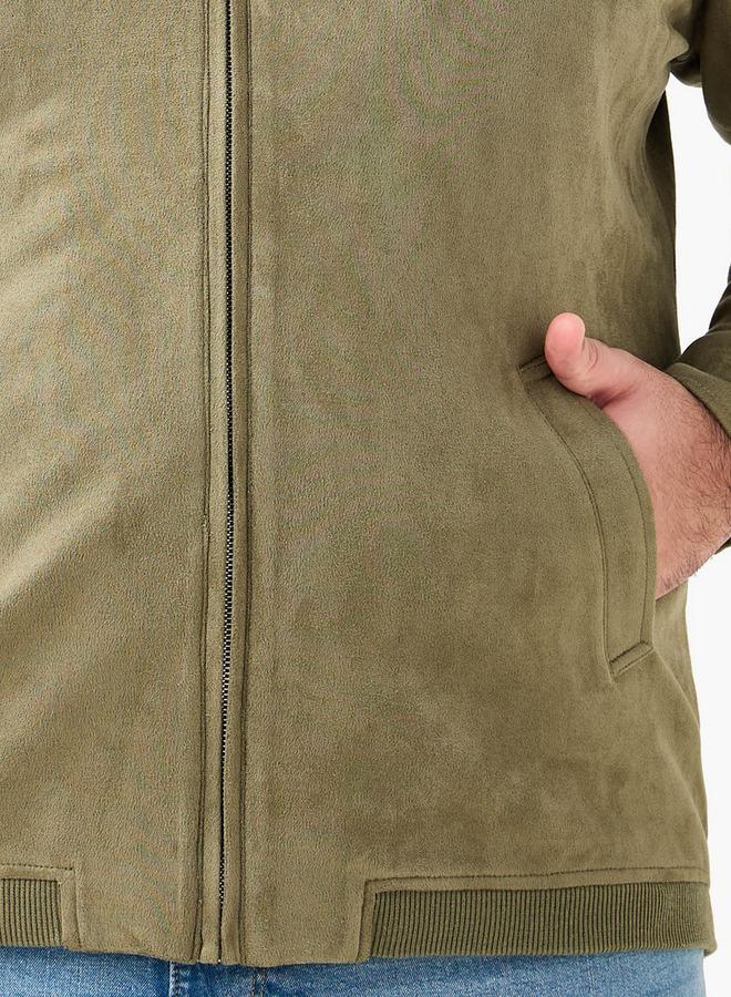 Maxim Men Regular Fit Suede Longline Jacket - Image 4
